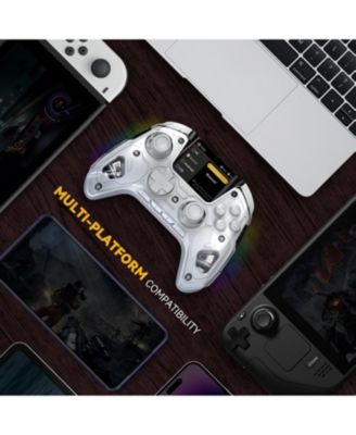 One Wireless Gaming Controller with Interactive Screen for Switch, Switch 2, PC, Android and iOS with Charging Dock