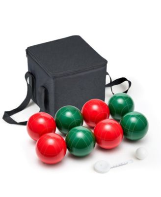  Bocce Ball Set 107 mm with 8 Resin Balls and Carrying Bag
