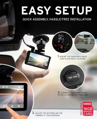 4K Dual Dashcam System with Front &amp; Rear Cameras