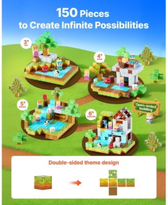 Magnetic Building Blocks Set 150 PCS Castle Theme STEM Toy