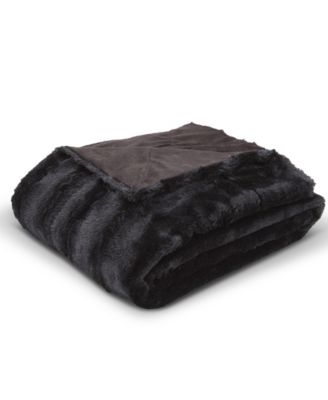 Ultra Soft Faux Fur to Microplush Reversible Cozy Warm Throw, 50" x 60"