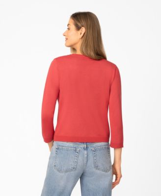 Women's Heart Stitch Button Cardigan Sweater