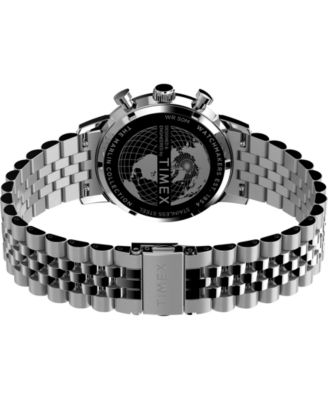 Men's Chronograph Silver-Tone Stainless Steel Watch, 40mm