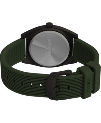 Men's Quartz Analog Green Silicone Watch, 39mm