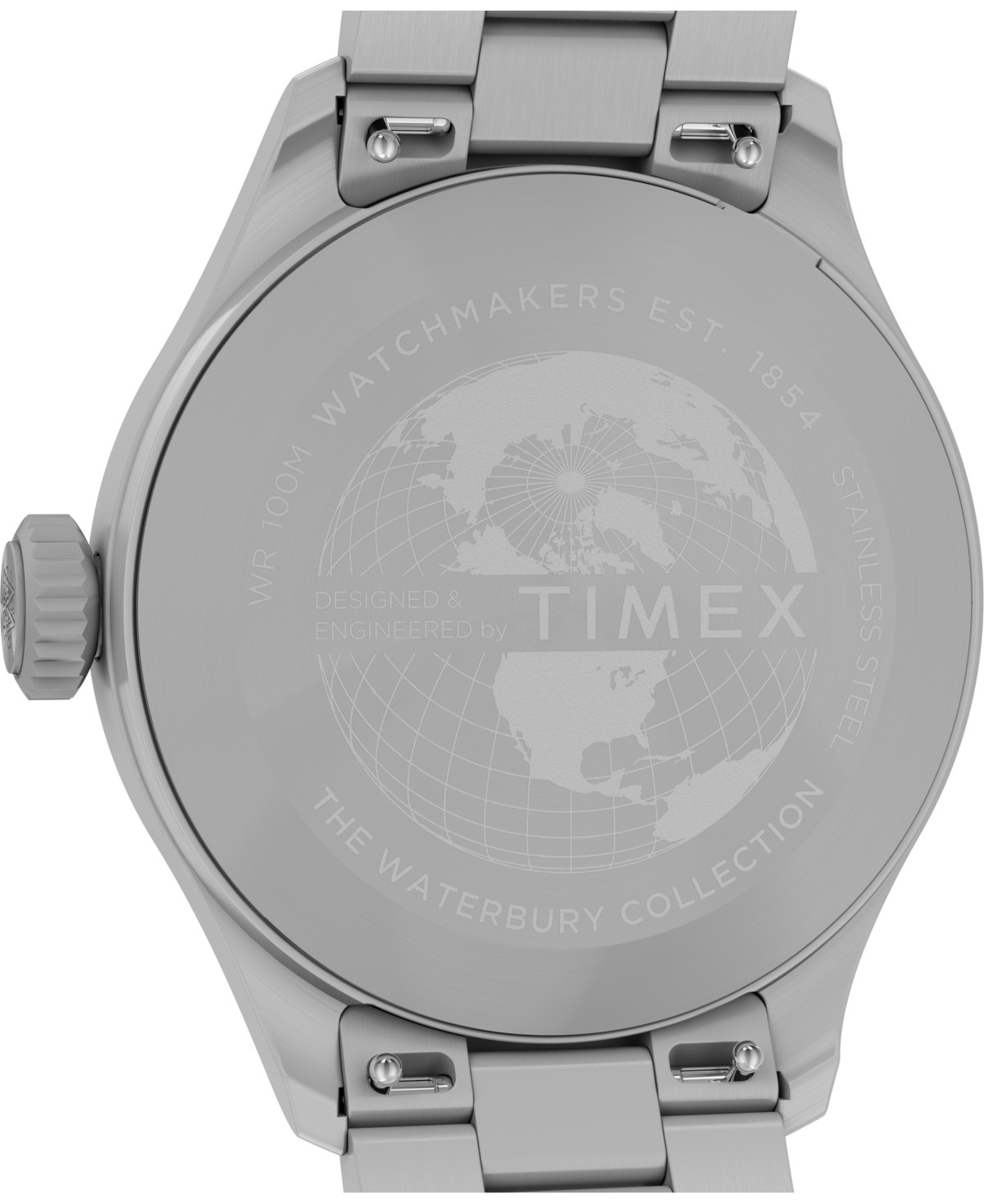 Мужские кварцевые часы Timex с серебристым стальным браслетом, 41 мм — фото 5