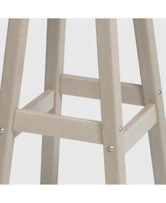 24" HDPE Outdoor Patio Round Counter Height Bar Stool