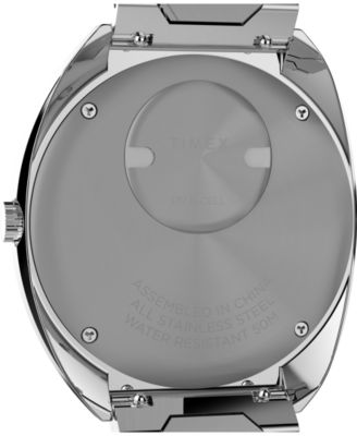 Men's Quartz Analog Silver-Tone Stainless Steel Watch, 39mm