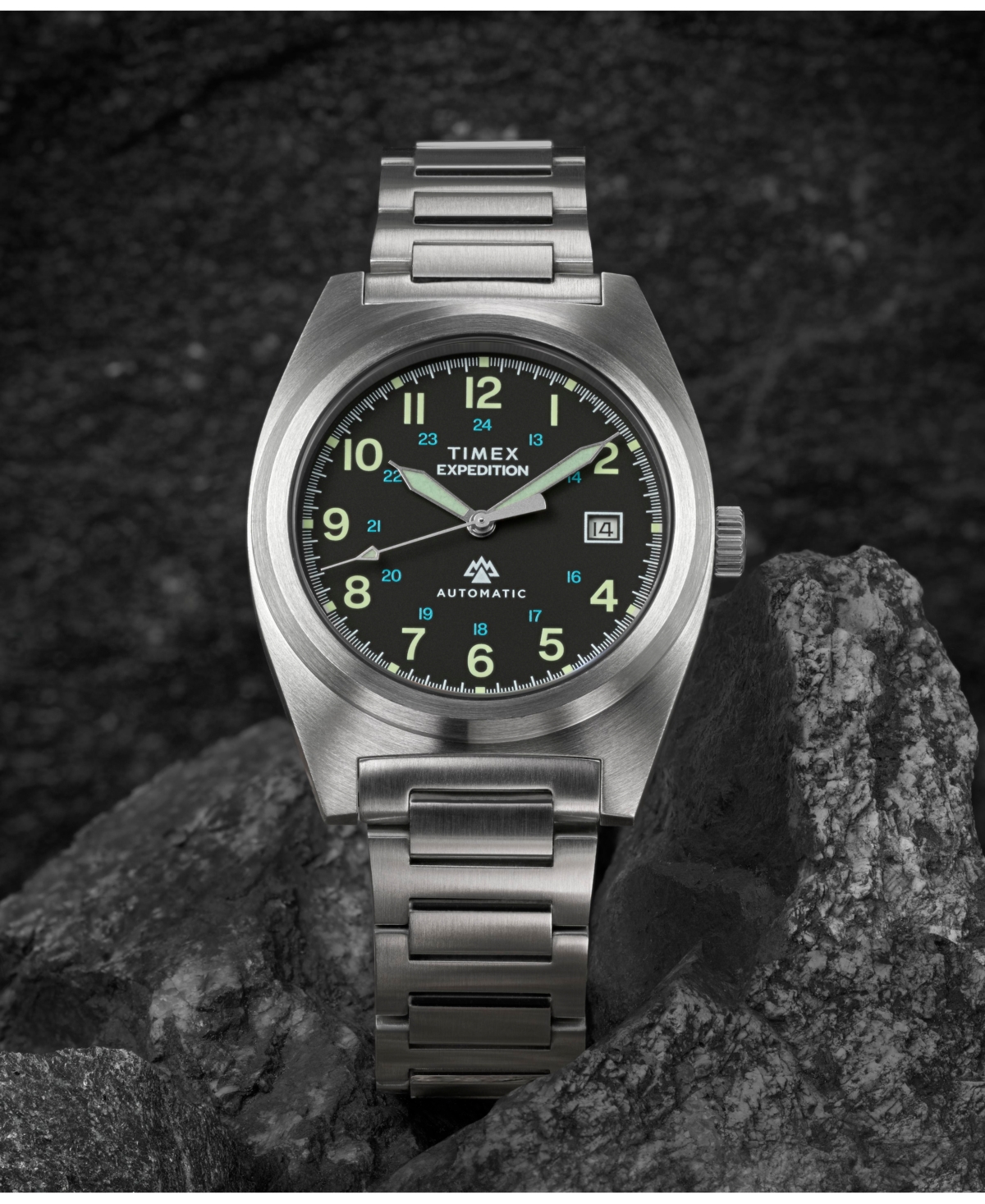 Timex Men's Mechanical Automatic Silver-Tone Stainless Steel Watch, 39mm