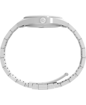 Men's Quartz Analog Silver-Tone Stainless Steel Watch, 39mm