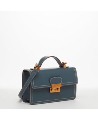 Top Handle Leather Crossbody Bag Small Purse