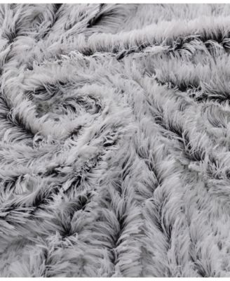 Soft and Fuzzy Reversible Shaggy Throw, 60" x 70"