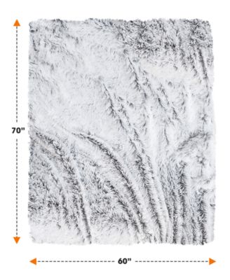 Soft and Fuzzy Reversible Shaggy Throw, 60" x 70"