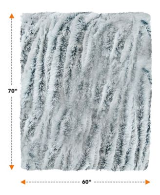 Soft and Fuzzy Reversible Shaggy Throw, 60" x 70"