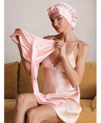 Pure Silk Double-layer Bonnet - With Adjustable Long Tie