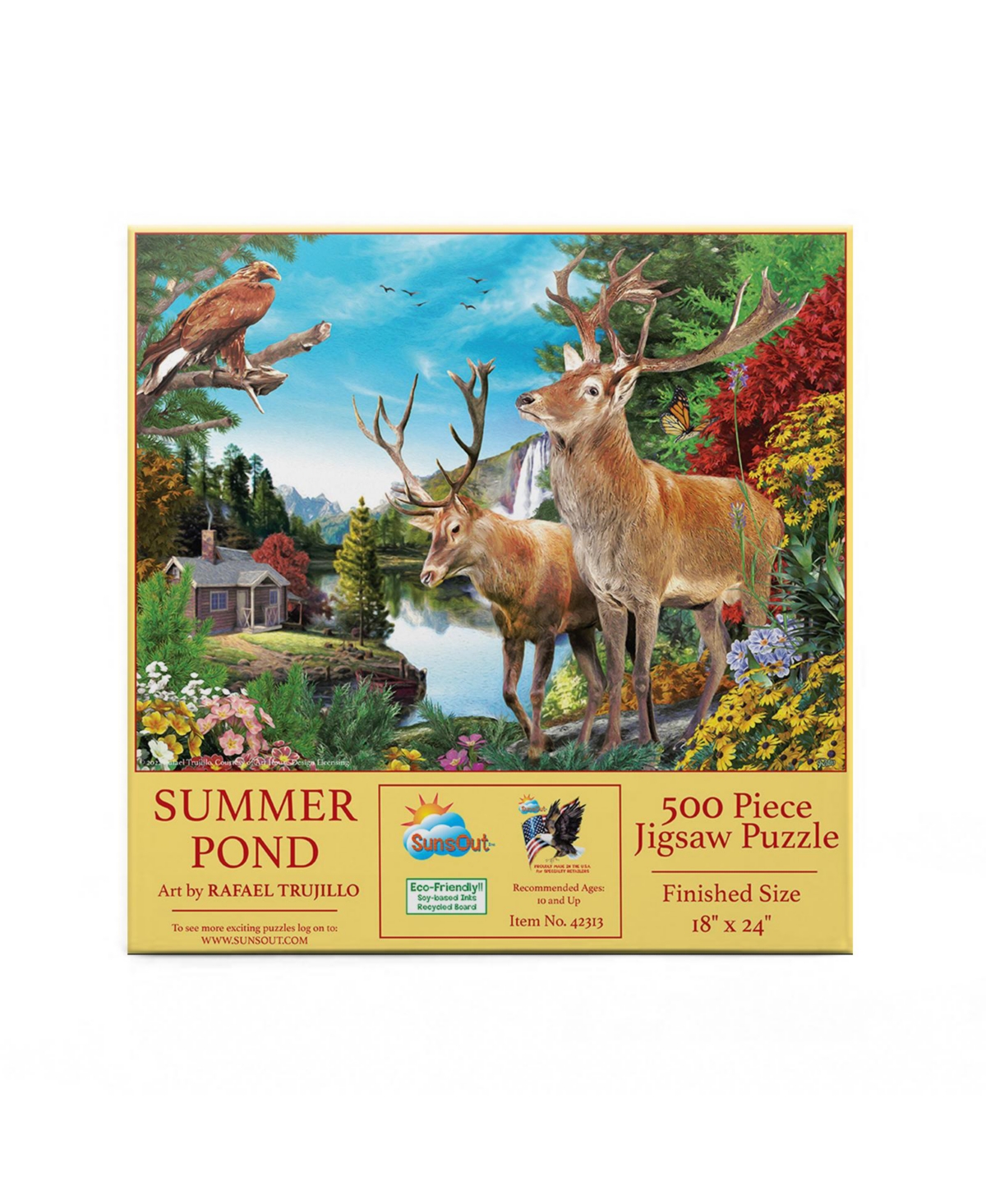 SunsOut Summer Pond 500 piece Jigsaw Puzzle for Adults