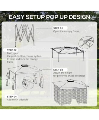11' x 11' Pop- Up Gazebo Canopy with Carrying Bag,