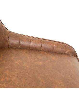 5-Piece Metal Base Round Dining Set with PU Leather Chairs, Modern Kitchen Table Set for 4