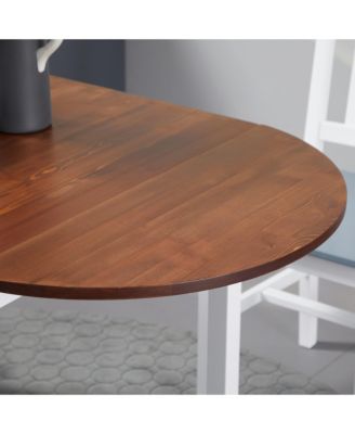 55" Wood Kitchen Table, Drop Leaf Tables for Small Spaces,