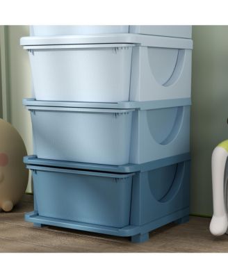 30" 4 Tier Kids Storage Unit Dresser Tower,