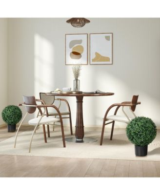 2 Pack of Artificial Tree Boxwood Topiaries with Pots for & Indoor