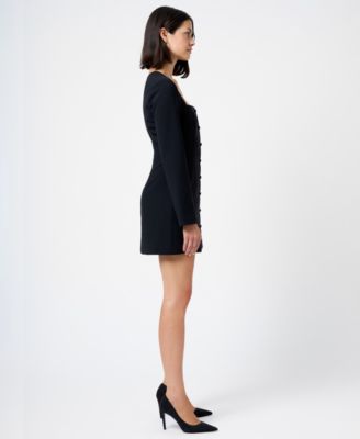 Women's Whisper Square Neck Long-Sleeve Mini Dress