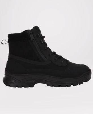 Men's Torsion Front-Lace Side Zipper Boots