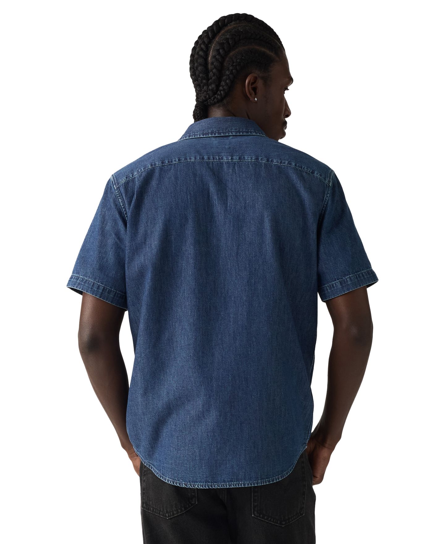 Мужская рубашка Levi's Classic Pocket Short-Sleeve Regular-Fit, цвет: Синий — фото 4