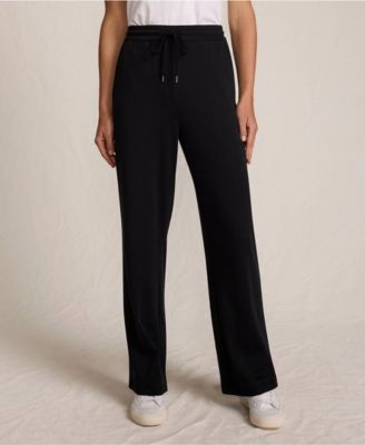 Women's Sport Knit High Rise Pull On Relaxed Straight Leg Pants