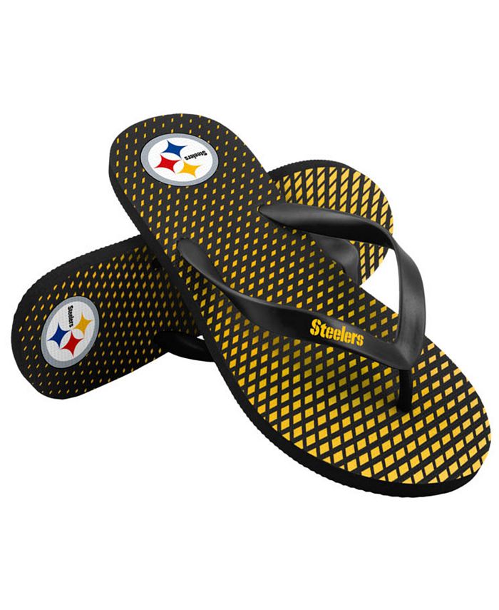 mens steelers flip flops