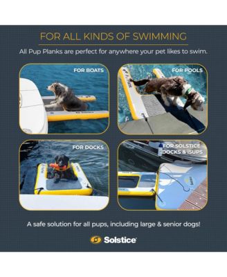 Inflatable Pup Plank Mini Dog Ramp Water Float Ladder Step, Multicolor