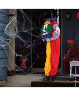 4.5ft Grins Animatronic Clown with Pre-Recorded Phrases and LED Eyes