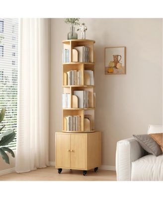 5-Tier Book Shelf Organizer, 69.68" Floor-Standing MDF Bookcase for Small Spaces