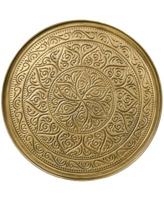 24" Round Table with Hamme Tray Top & Metal Frame,