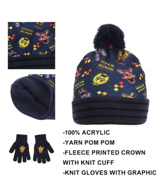Boys Five Nights At Freddy s Game Over Youth 2-Piece Knit Beanie & Gloves Set