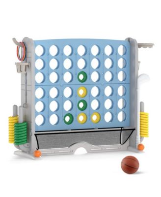 Jumbo 4 to Score Game with Ring Toss and Basketball Hoop