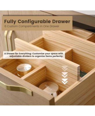 60" Double Bathroom Vanity with Carrara Engineered Stone Top, Ceramic Sink and Soft-Close Drawers