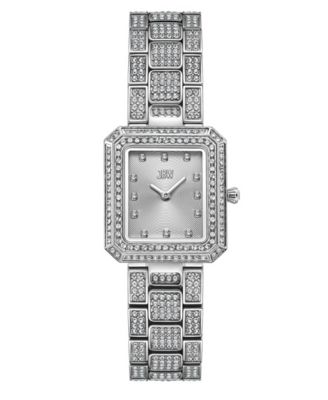Women's Arc Crystal Diamond (0.06 ct. t.w.) Swiss Quartz Stainless Steel Watch, 23mm