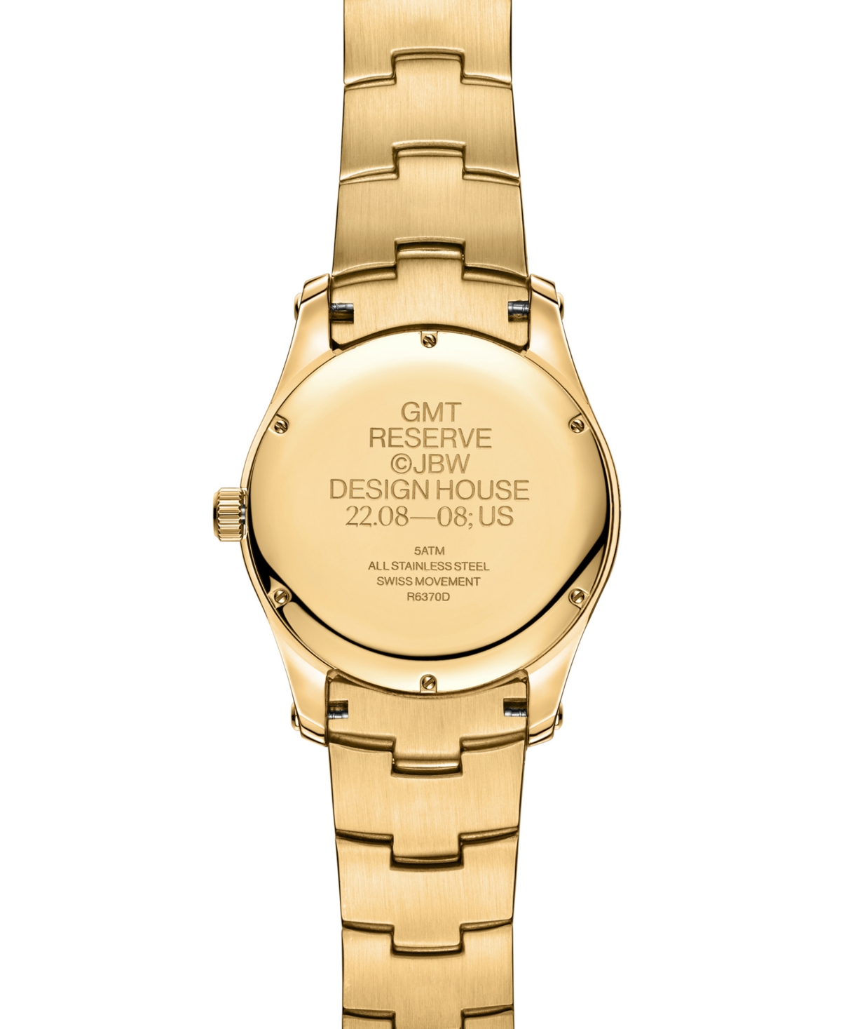 Jbw Women's Reserve Jet Crystal Diamond (0.115 ct. t.w.) Swiss Multifunction Two-Tone Stainless Steel Watch, 46mm