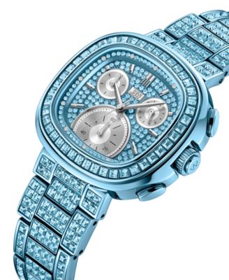 Women's Reserve Coast Crystal Diamond (0.06 ct. t.w.) Japan Chronograph Aquamarine Stainless Steel Watch, 39mm