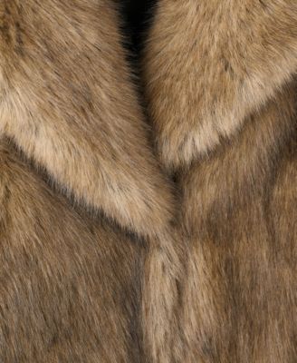 Women's Lapels Faux-Fur Coat