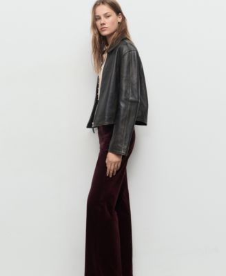 Women's Wide-Leg Velvet Jeans