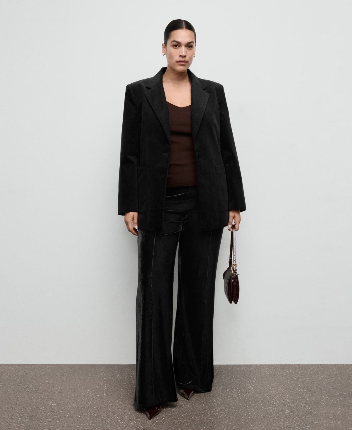 Mango Women's Pockets Velveteen Jacket