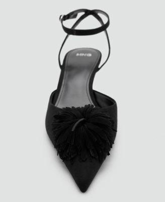 Women's Kitten-Heel Pom-Pom Shoes