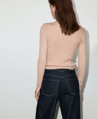 Women's Lurex Perkins-Neck Sweater