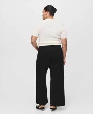 Women's Pockets Wide-Leg Jeans