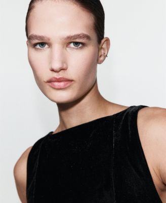 Women's Velvet Fitted Dress