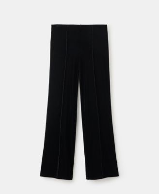 Women's Seam Detail Velvet Pants