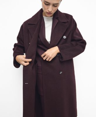 MANGO - Women's Handmade Oversized Wool Coat