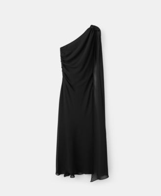 MANGO - Women's Asymmetrical Scarf Dress
