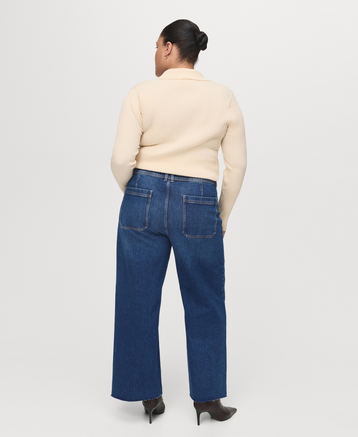 Mango Women's Catherin Culotte High-Rise Jeans